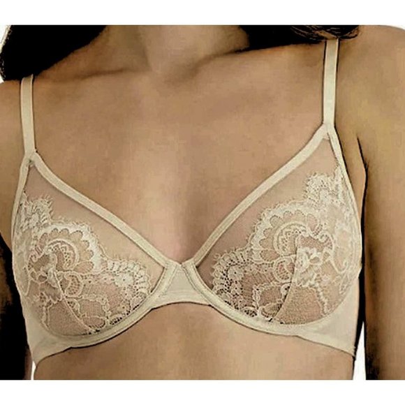 INC International Concepts Underwire Lace Bra LARGE - Picture 1 of 8